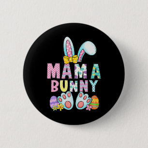 Mama Bunny Cute Easter Mom Bunny Rabbit Easter Day 2 Inch Round Button