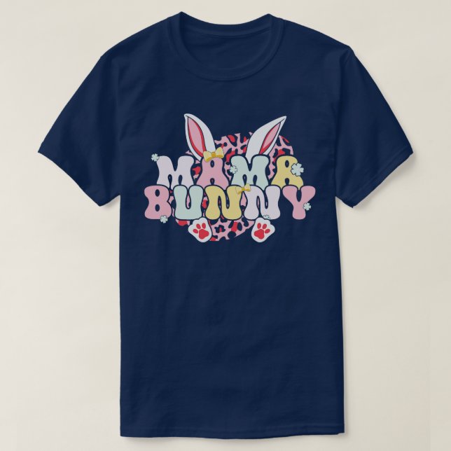 Mama Bunny Easter Animal Print T-Shirt (Design Front)