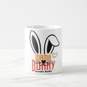 mama bunny easter elegant simple cute family coffee mug