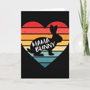Mama Bunny Mom Matching Family Easter Costume Wome Card