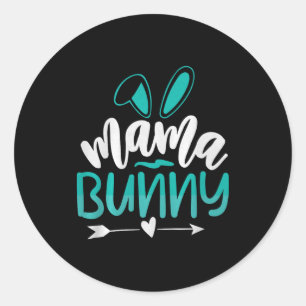 Mama Bunny Premium Tri-blend  Classic Round Sticker