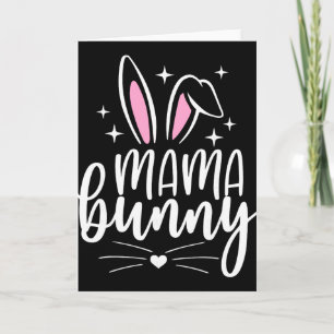 Mama Bunny Shirt Mom Womens Pregnancy Matching Fam Card