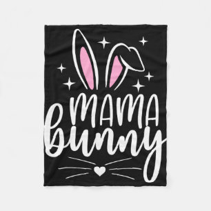 Mama Bunny Shirt Mom Womens Pregnancy Matching Fam Fleece Blanket
