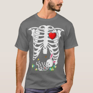 Mama Bunny Skeleton XRay Baby Bunny Pregnancy Mom  T-Shirt