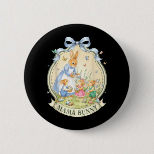 Mama Bunny Vintage for Kids Girl Women Mom Teens 2 Inch Round Button