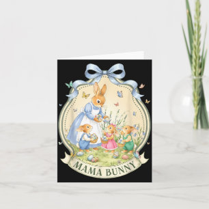 Mama Bunny Vintage for Kids Girl Women Mom Teens Card