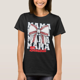Mama Bysebyll Coquette Bow Game Day Bysebyll Mom M T-Shirt