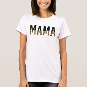 Mama Cheetah print typography Gifts For Mom T-Shirt