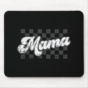 Mama Chequered Vintage Mothers Day Mom Women Mouse Pad