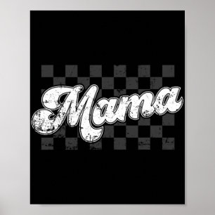 Mama Chequered Vintage Mothers Day Mom Women Poster