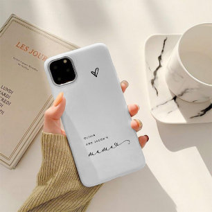 Mama   Chic Script and Heart with Kids Names Case-Mate iPhone 14 Case