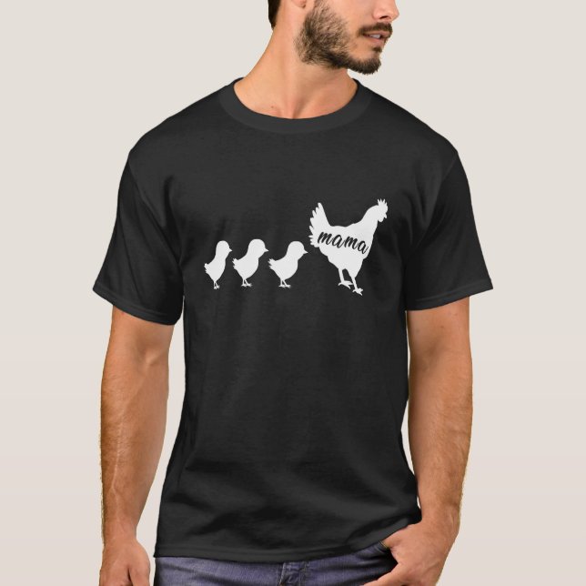 Mama Chicken Chicken Farmer Chicken Tee (Front)