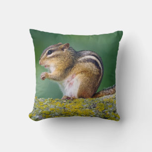 Mama Chipmunk Throw Pillow