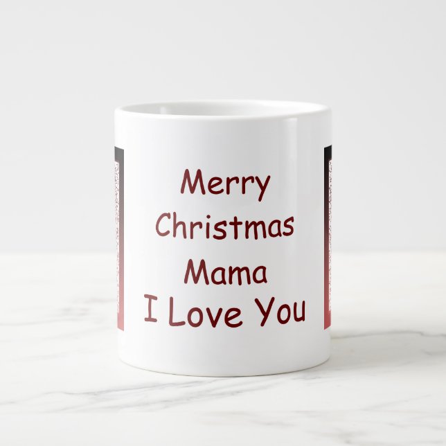 Mama Christmas Candy Canes Jumbo Mug (Front)
