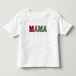 Mama Christmas Plaid Pattern Design Toddler T-shirt