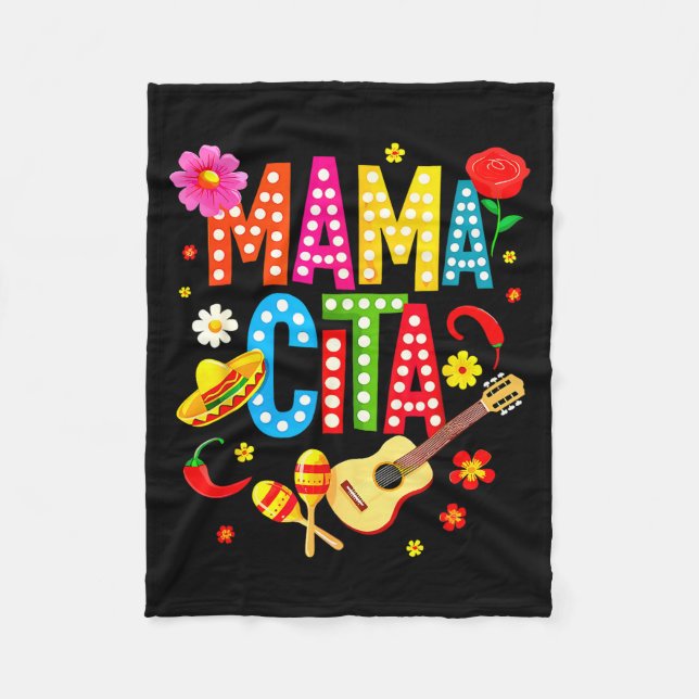 Mama cita cinco de mayo  fleece blanket (Front)