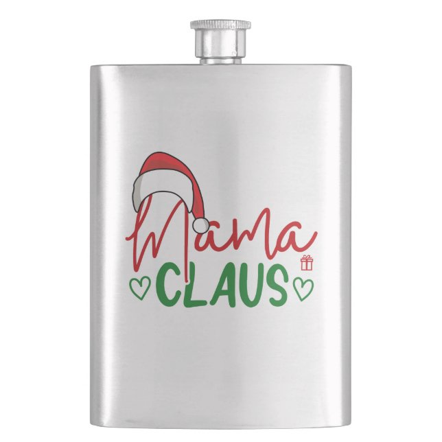 Mama Claus Christmas Design-60094 Hip Flask (Front)