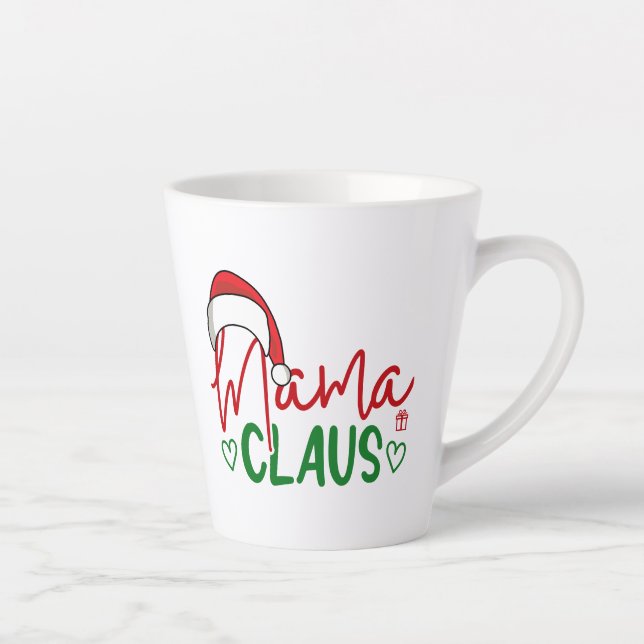 Mama Claus Christmas Design-60094 Latte Mug (Right)