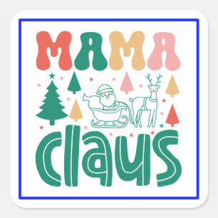 Mama Claus Christmas Design-60097 Square Sticker
