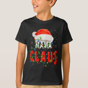 Mama Claus Christmas Pajama Family Matching Xmas  T-Shirt