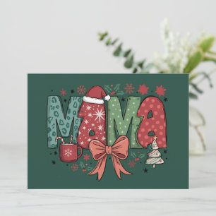 Mama Claus Merry Christmas Gift For Mama Holiday Card