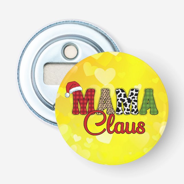 Mama Claus Plaid Pattern-60096 Bottle Opener (Front)