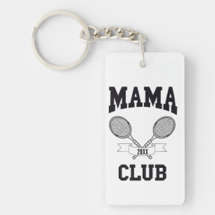 Mama Club Tennis Racket Athletic Custom  Keychain