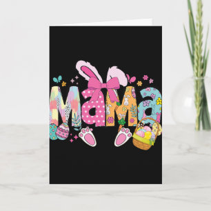 Mama Coquette Bow Bunny Easter Funny Mom Mommy Hap Card