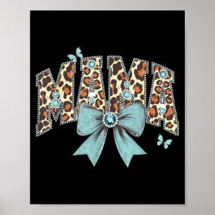 Mama coquette bow cheetah leopard print mom mother