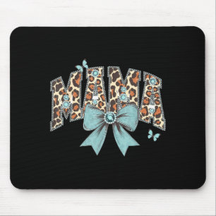 Mama coquette bow cheetah leopard print mom mother mouse pad