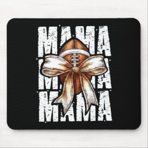 Mama Coquette Bow Usa Football Thanksgiving Autumn Mouse Pad