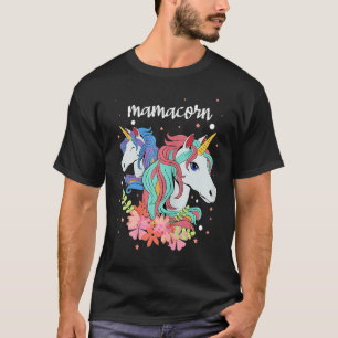 Mama Corn Unicorn Rainbow Mom Baby Girl Mother's D T-Shirt