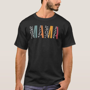 Mama Cow Prin Mom Life Mommy Mother Animal Patter T-Shirt