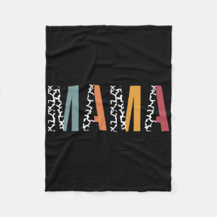 Mama Cow Print Shirt Mom Life Mommy Mother Animal Fleece Blanket