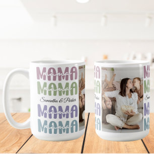 Mama Custom Photo Kids Names Mom Mothers day gift Coffee Mug