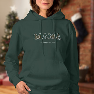 Mama customized year - dark trendy  hoodie