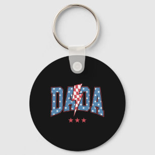 Mama Dada Mini 4th Of July American Family Matchin Keychain