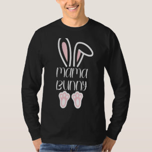 Mama Daddy Bunny Easter Day Dad Pregnant Mom Match T-Shirt