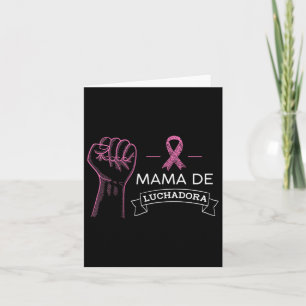 Mama De Luchadora Breast Cancer Awareness Mom Span Card