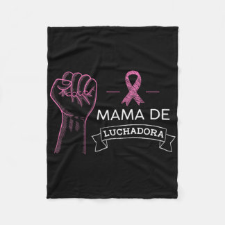 Mama De Luchadora Breast Cancer Awareness Mom Span Fleece Blanket