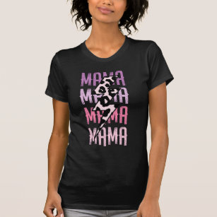 Mama Distressed Leopard Print Lightning Bolt T-Shi T-Shirt