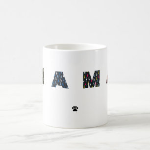 Mama Dog cat paw Coffee Mug
