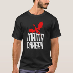 Mama Dragon Matching Family Tribe Red Mom Mother M T-Shirt
