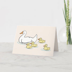 Mama Duck & Baby's Blank Card