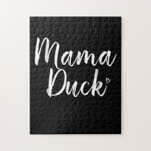 Mama Duck , Cute Duck, Mors Day, Gifts  Mom Jigsaw Puzzle