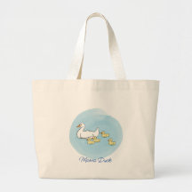 Mama Duck Personalized Shopping Tote Bag