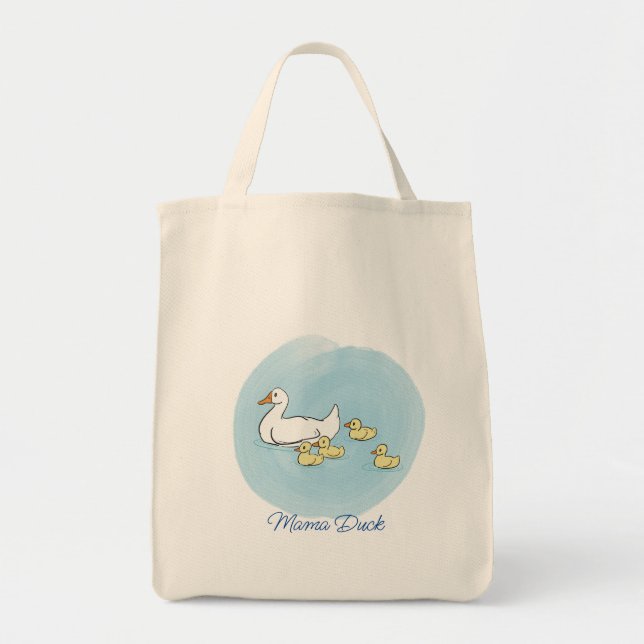 Mama Duck Sac fourre-tout d'achat personnalisé (Devant)