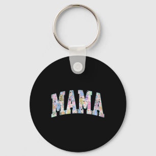 Mama Easter Retro Varsity Big Letters Colourful Cu Keychain
