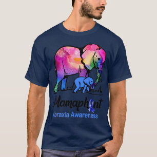 Mama Elephant Mamaphant Apraxia Awareness T-Shirt