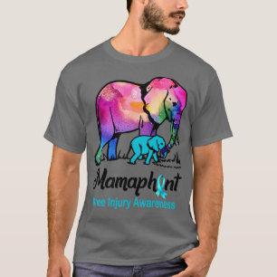 Mama Elephant Mamaphant Knee Injury Awareness T-Shirt